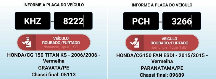 DUAS MOTOS ROUBADAS E CARRO FURTADO EM GARANHUNS/PE