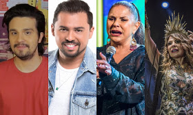 LIVES DE HOJE: Luan Santana, Xand Avião, Elba Ramalho, Fafá de Belém e mais Shows para ver em Casa