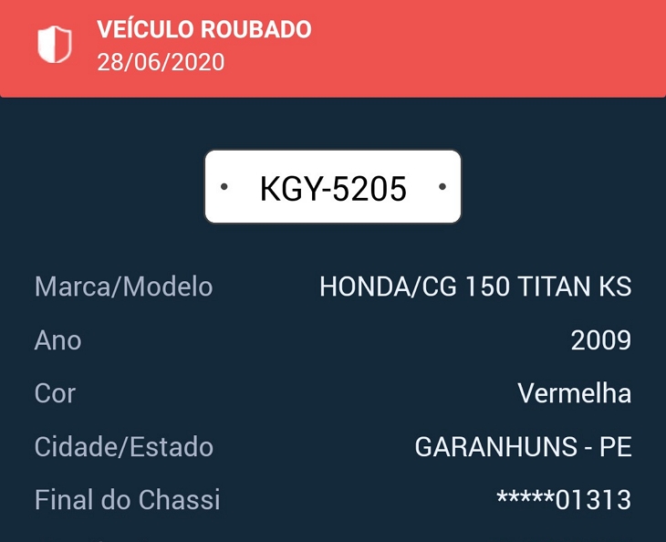 SEGUE ONDA DE ASSALTOS MAIS UMA MOTO FOI TOMADA DE ASSALTO EM GARANHUNS